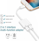 9itech For iPhone Adapter 2 in 1 For Apple iPhone XS MAX XR X 7 8 Plus IOS 12 3.5mm Jack Earphone Adapter Aux Cable Splitter