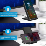 15W Qi Wireless Charger Stand For iPhone 12 Mini 11 Pro XS MAX XR X 8 Samsung S20 S10 Fast Charging Dock Station Phone Charger