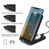 15W Qi Wireless Charger Stand For iPhone 12 Mini 11 Pro XS MAX XR X 8 Samsung S20 S10 Fast Charging Dock Station Phone Charger