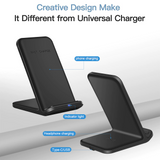 15W Qi Wireless Charger Stand For iPhone 12 Mini 11 Pro XS MAX XR X 8 Samsung S20 S10 Fast Charging Dock Station Phone Charger