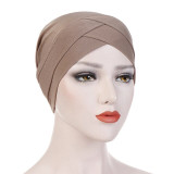 Women Muslim Hijab Scarf Inner Hijab Caps Ladies Islamic Cross Headband Turban Headwrap Hairband Scarf Women Muslim Hijab Scarf Inner Hijab Caps Ladies Islamic Cross Headband Turban Headwrap Hairband Scarf