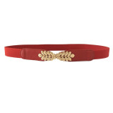 Elastic Women Belts Strap Thin Skinny Ladies Dress Waist Belt Leather Gold Buckle Female Red Belts Elastic Women Belts Strap Thin Skinny Ladies Dress Waist Belt Leather Gold Buckle Female Red Belts
