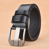 Men's genuine leather luxury brand belt high quality alloy pin buckle Men's genuine leather luxury brand belt high quality alloy pin buckle