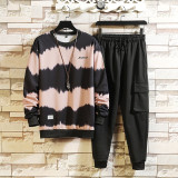 Men's Sportswear Sets Spring Hoodies Casual Tracksuit Sweatshirt + Sweatpants Track Suit