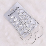 12 Pairs Hoop Earrings Set Big Circle Earring Fashion Jewelry for Women Girls 12 Pairs Hoop Earrings Set Big Circle Earring Fashion Jewelry for Women Girls