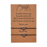 New DIY Charm Bracelet For Friendship Couples 2pcs/set Volcanic Stone bracelet Bead Bangles Jewelry