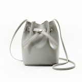 PU Leather Casual Women'S Bucket Shoulder Handbag