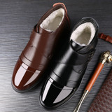 2019 Winter Men Genuine Leather Warm Chelsea Boots
