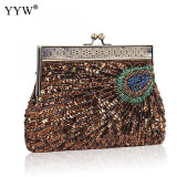 2019 High Quality Evening Clutch And Purse Tiny Glass Beads Vintage Clutch Bag Women Fashion Sequin Party Wedding Bag Handbag