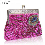 2019 High Quality Evening Clutch And Purse Tiny Glass Beads Vintage Clutch Bag Women Fashion Sequin Party Wedding Bag Handbag