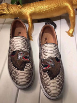2018 Genuine real genuine python skin men shoe, top quality snake skin leisure men shoe with Personal Customized services offer