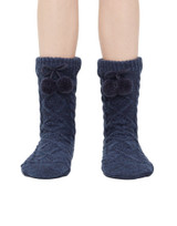 UGG Women Pom Pom Fleece-Lined Crew Sock 1014837