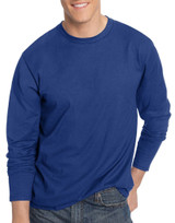 Hanes Men TAGLESS Nano-T Long-Sleeve Tee- Large Sizes 498L