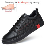 Spring Autumn Fashion Designer Black Men Genuine Leather Sneakers Casual Mens Shoes Hot Sale High Quality For Dropshipping
