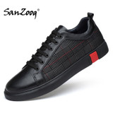 Spring Autumn Fashion Designer Black Men Genuine Leather Sneakers Casual Mens Shoes Hot Sale High Quality For Dropshipping