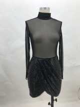 Newest Fashion Women Ladies Black Lace Dress Female Bandage Bodycon Long Sleeve Evening Party Midi Dress Clubwear