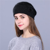 Xthree Winter Autumn beret hat for women knitted hat for mom Rabbit fur beret solid fashion lady cap fall hat Female cap