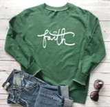 Faith heart Christian Sweatshirt | Heavens Apparel