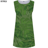 KYKU Rose Dress Women Flower Dresses Ladies Vestido Red 3d Print Dress Mini Sexy Harajuku Womens Clothing Summer Sundress New