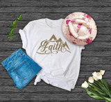 Faith graphic Matthew 17:20 Faith can move mountains T-Shirt