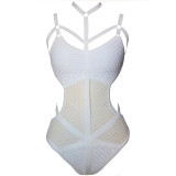 New XS - 4XL 2019 Black Sheer Knit Net Mesh Sexy Women Swimwear One Piece Swimsuit Female Bather Bathing Suit Swim Monokini V536