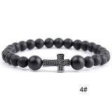 Micro Pave Cross Charm Bracelet