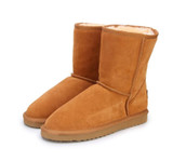 Classic Genuine Cowhide leather boots 100% Wool Women Boots
