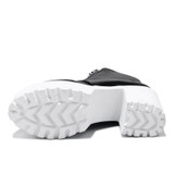 Black White Platform Ankle Boots for Women High Heels Boots