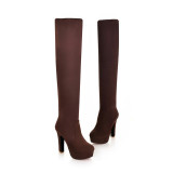 Women Boots Sexy Fashion Over the Knee Boots Sexy Thin Square Heel Boot