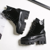 Cow Suede Genuine Leather Short Boots Women Leisure Fashion Runway Show Women Shoes Boots