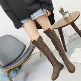 Over the knee long boots women sexy black thigh high boots