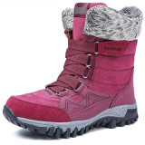 Leather Women Snow Boots Winter Warm Plush Women's boots