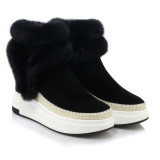 Genuine Leather Women snow Boots