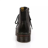 PU Leather Platform Ankle Boots Women Zip Flat Martin Boots