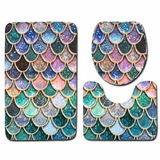 3 pcs bathroom set shiny mermaid