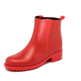 DRIPDROP Women's Short Boots Waterproof Non-Slip Fashion Rain Shoes
