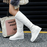 Plush Knee High Boots Women comfy Flat Heel Snow Boots