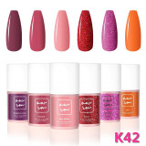 Messy & In Love 6 Color Gel Polish Set  AwsmColor Nail Gel Polish Kit Glitter Nail Polish For Valentine's Day Nail Art