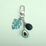 2020 New Simulation Fruit Avocado Heart-shaped Keychain Key Ring Fashion Key Chains Jewelry Gift  For Women 2020 New Simulation Fruit Avocado Heart-shaped Keychain Key Ring Fashion Key Chains Jewelry Gift  For Women