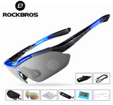 ROCKBROS Polarized Sports Men Sunglasses Road Cycling Glasses Mountain Bike Bicycle Riding Protection Goggles Eyewear 5 Lens