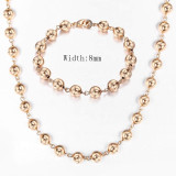 Davieslee Jewelry Sets For Women Men 585 Rose Gold Bracelet Necklace Set Double Cuban Weaving Bismark Chain Jewelry 2019 LCS04