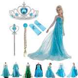 Elsa Girls Dress Princess Dresses Elza Teenagers Kids Dresses for Girls Children Clothing Anna Elsa Party Snow Queen Cosplay