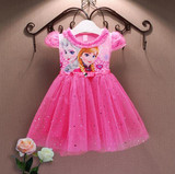 Girl Dress Summer Baby Kids Clothes Princess Frozen Anna Elsa Dress Snow Queen Cosplay Costume Party Birthday Children Clothing