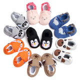 Cartoon Baby Shoes Cute Newborn Boys Girls First Walkers Flats Soft Sole Non-slip Shoes Footwear Toddler Booties
