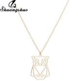 Shuangshuo Boho Fashion Jewelry Origami Owl Necklace Women Necklaces & Pendants Animal Necklace Owl Statement Necklace collier