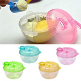 Three-lattice Food box Portable Baby Infant Travel Milk Powder Dispenser Container Feeding Box mix container Food Storage
