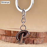 NEW DIY A-Z Letters key Chain Silver Color Metal Keychain Women Car Key Ring Simple Letter Name Key Holder Party Gift Jewelry