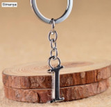 NEW DIY A-Z Letters key Chain Silver Color Metal Keychain Women Car Key Ring Simple Letter Name Key Holder Party Gift Jewelry