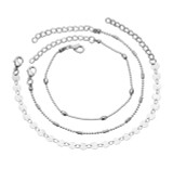 Gold Metal Shell Coconut Tree Female Anklets Barefoot Sandals Foot Summer Double Layers Anklets On Foot Ankle Bracelets