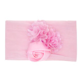 New Baby Kids Headbands Toddler Infant Hair Accessories Rose Flower Girl Turban Solid Headwear Hair Band Girl Accessories